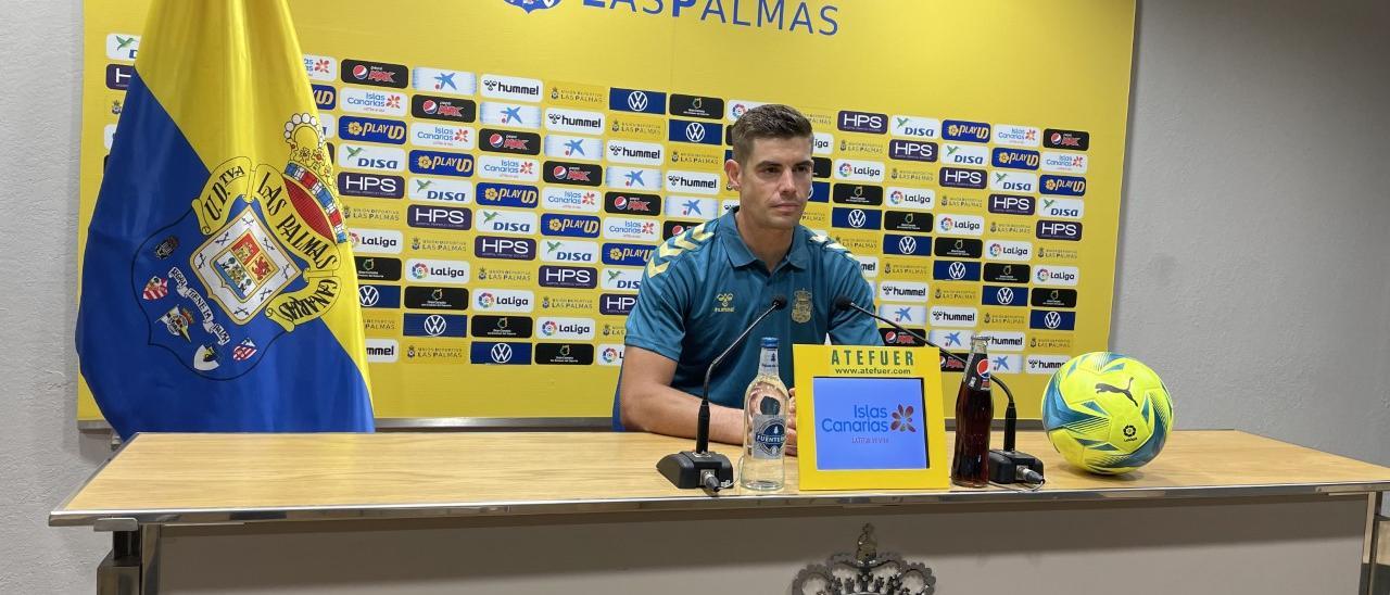 Raúl Fernández, en la sala de prensa de Barranco Seco.