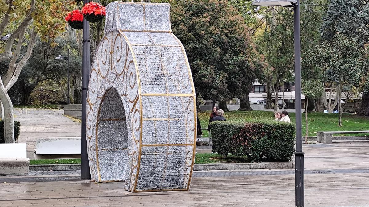 Uno de los elementos de las luces navideñas de Zamora.