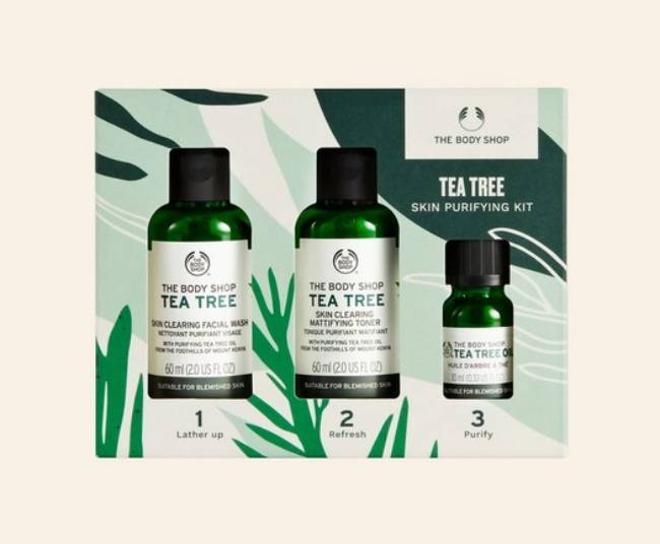 Kit purificante de aceite de árbol de té de The Body Shop