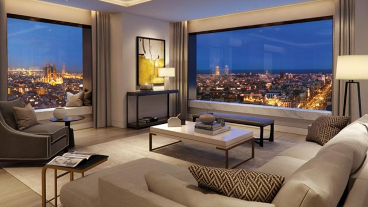 Una de las 34 viviendas de lujo en el edificio Mandarin Oriental Residences