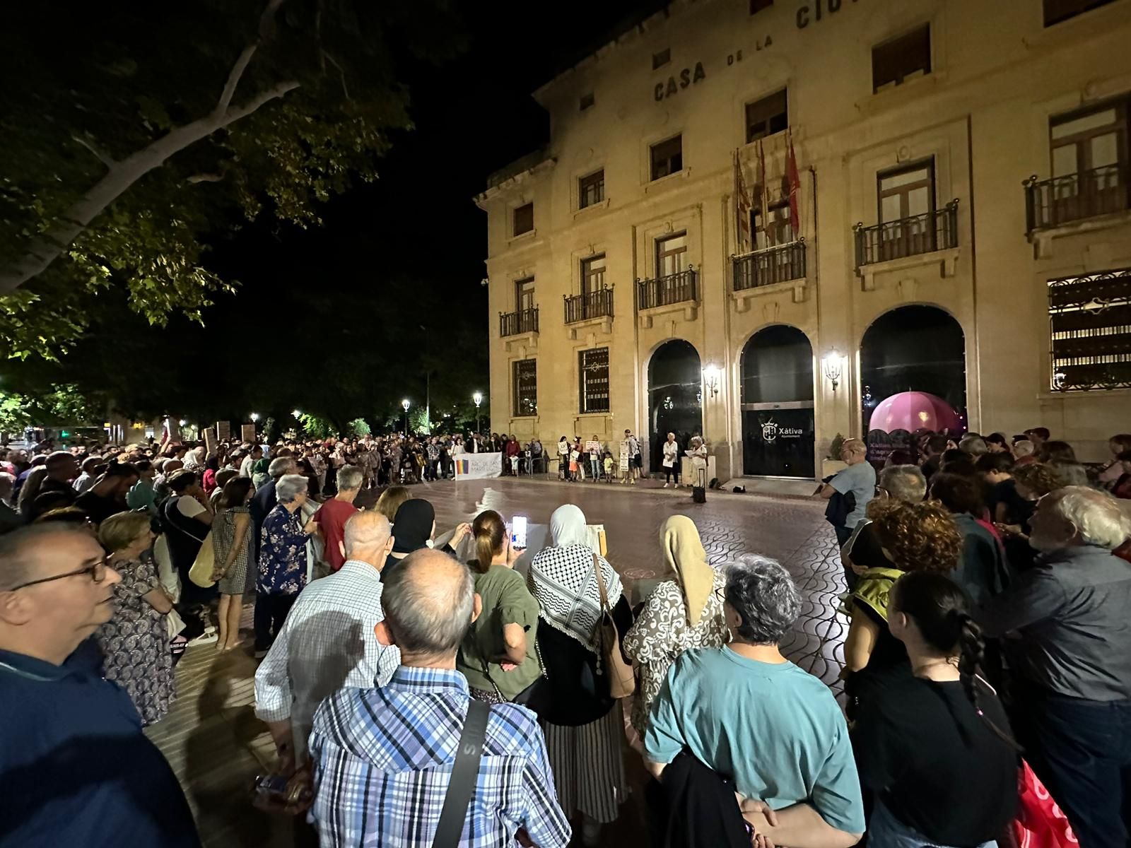 Xàtiva acoge una concentración de apoyo al pueblo palestino