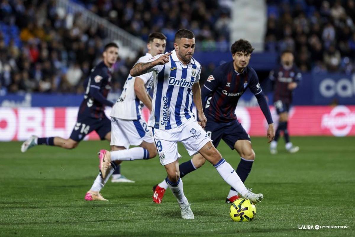 Dani Rodríguez, durante un partido con el Leganés ante el Eibar