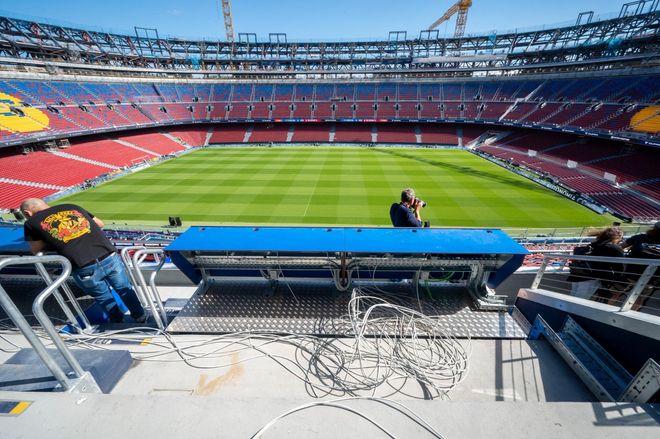 El Spotify Camp Nou, durante su proceso de remodelación.