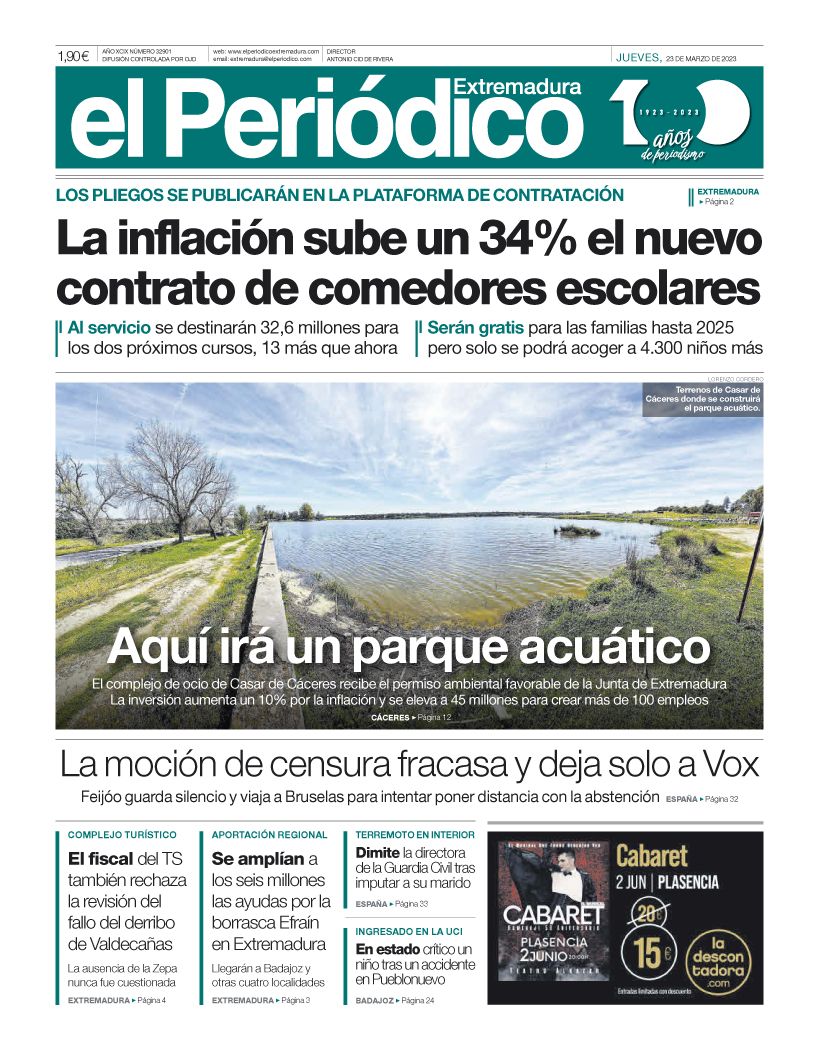 Consulta la portada correspondiente al día 23 de marzo de 2023