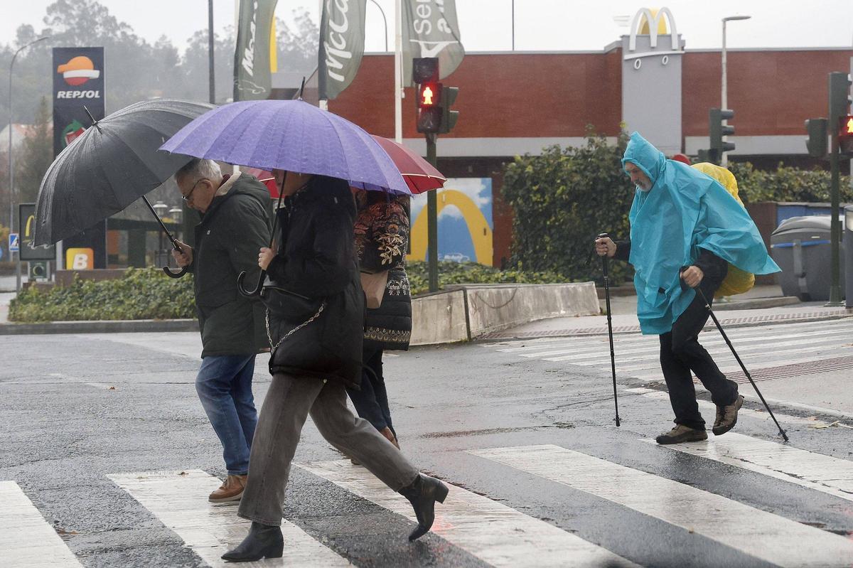 Una potente borrasca dejará este domingo precipitaciones intensas en Santiago