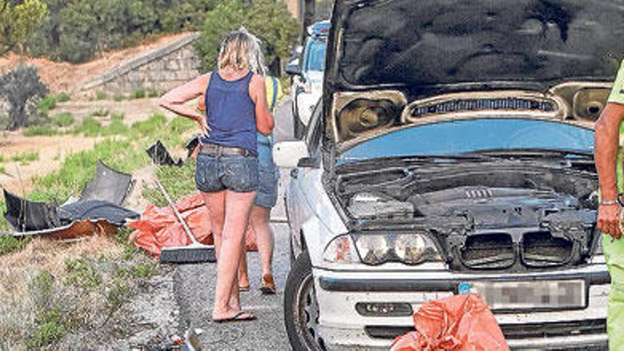 Accidente múltiple en la autopista de s´Arenal.