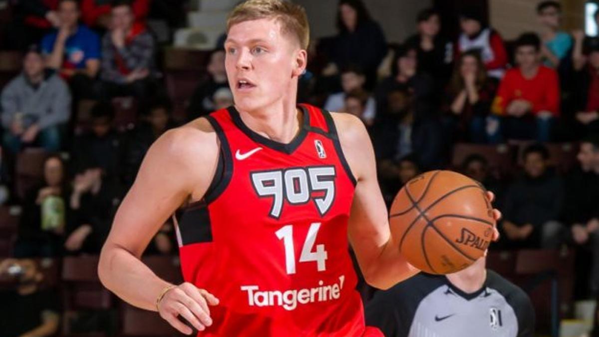 Henry Ellenson, actual jugador de Obradoiro, en su etapa con el filial de los Toronto Raptors.