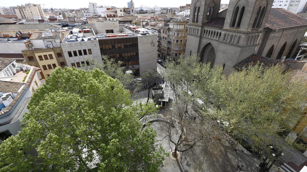 Vista desde las alturas de la plaza San Pedro Nolasco, en el centro.