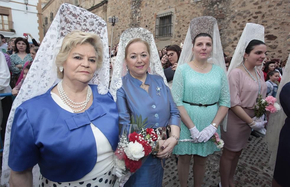 Bajada de la patrona de Cáceres a la ciudad