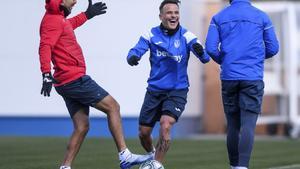 Entrenamiento del CD Leganés.