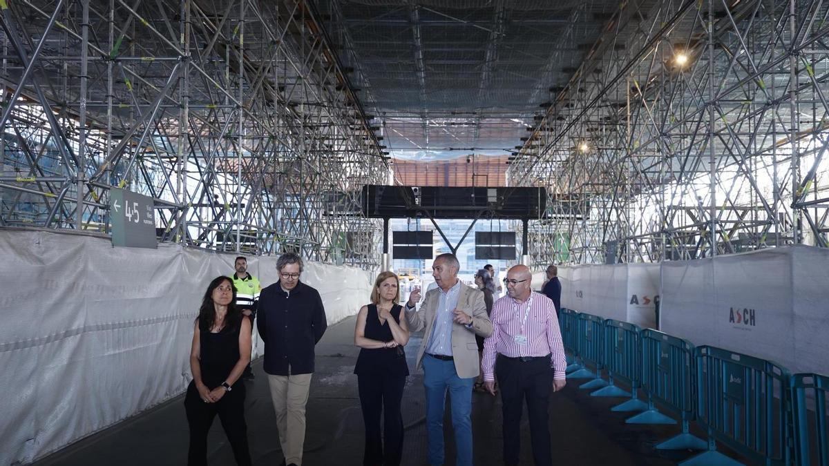 Visita de Pilar Bernabé a las obras de la Estación del Norte