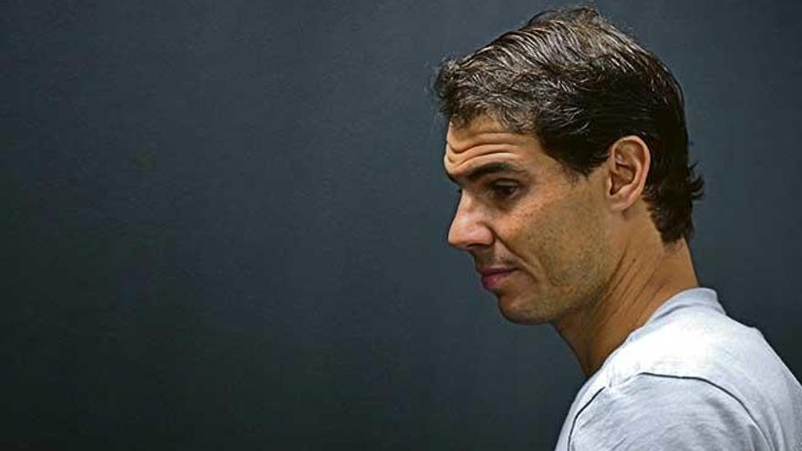 Rafel Nadal durante un entreno en el pabellón O2 Arena de Londres.