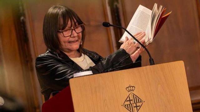 Ali Smith, durant el pregó de Sant Jordi, a Barcelona. |