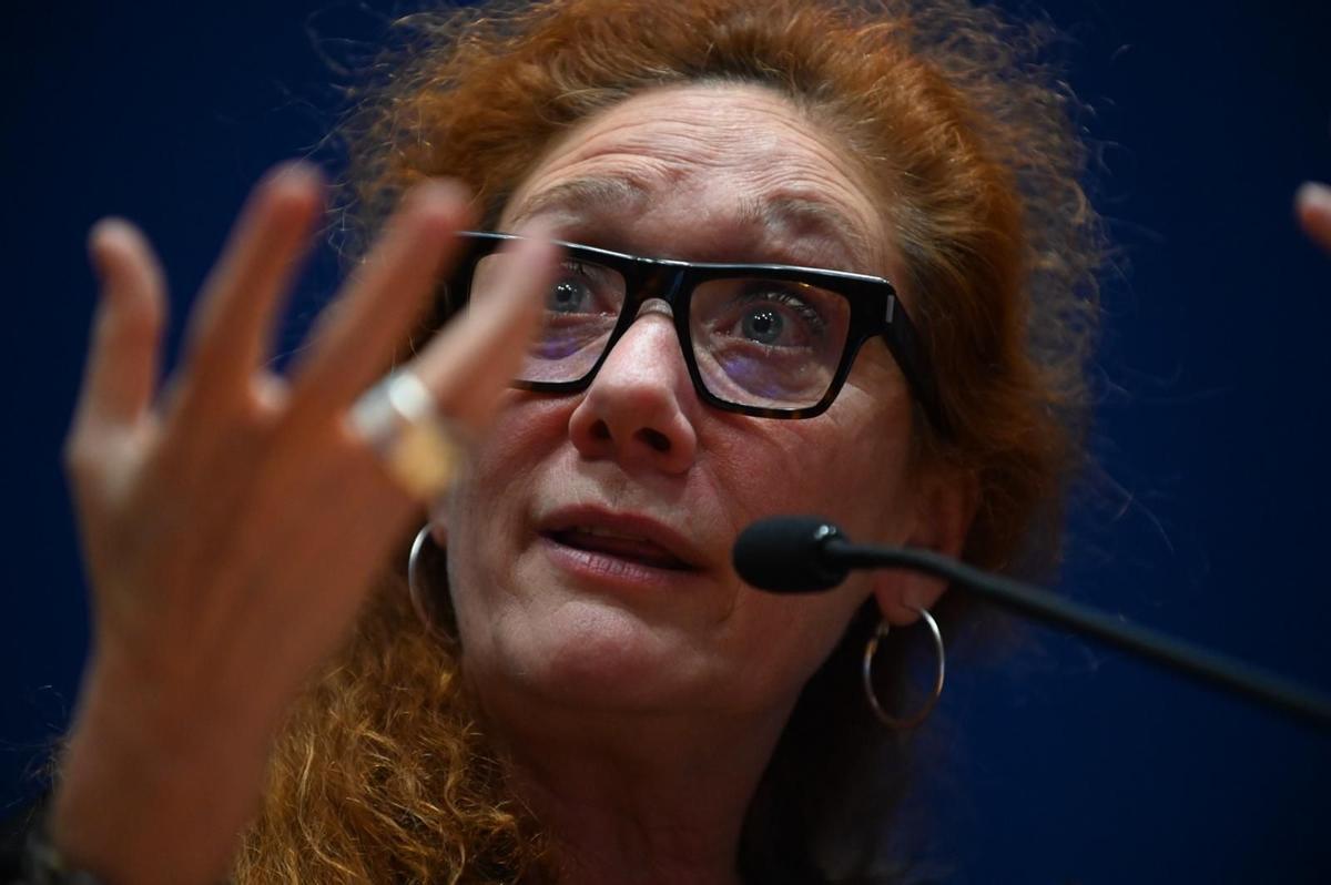 Fallarás, en un momento de la charla.