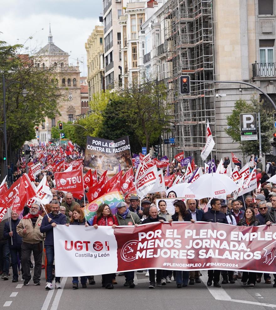 Miles de personas salen a la calle en Castilla y León por el pleno empleo y la democracia