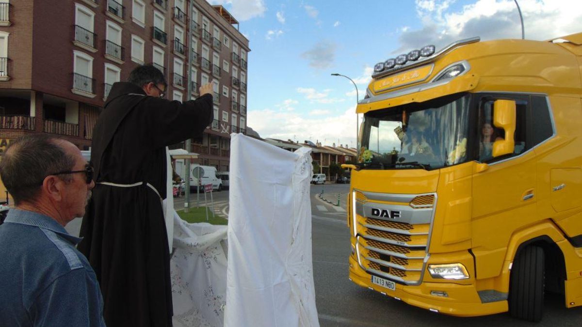 Defile de camiones en Jumilla.