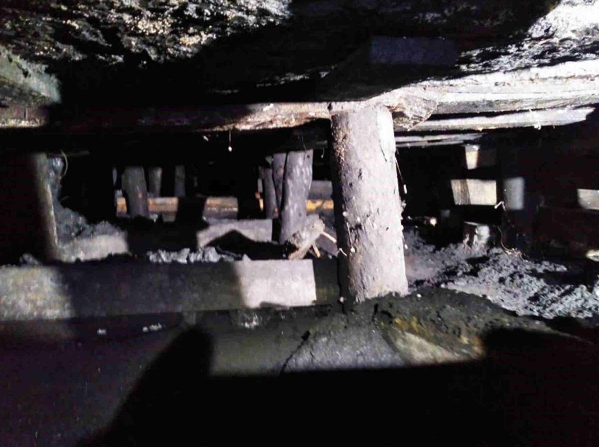 Zona en la que trabajaban los mineros extrayendo carbón.