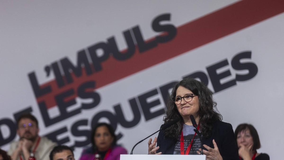 Mónica Oltra, durante el congreso de Iniciativa, hace una semana.