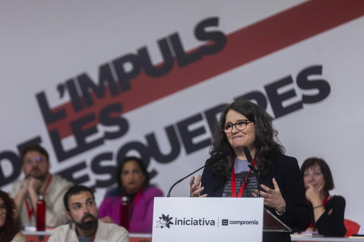 Mónica Oltra, durante el congreso de Iniciativa, hace una semana.