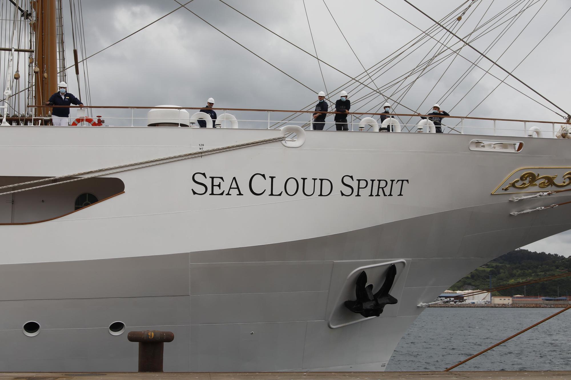 Las imágenes del súpervelero "Sea Cloud Spirit" en Gijón