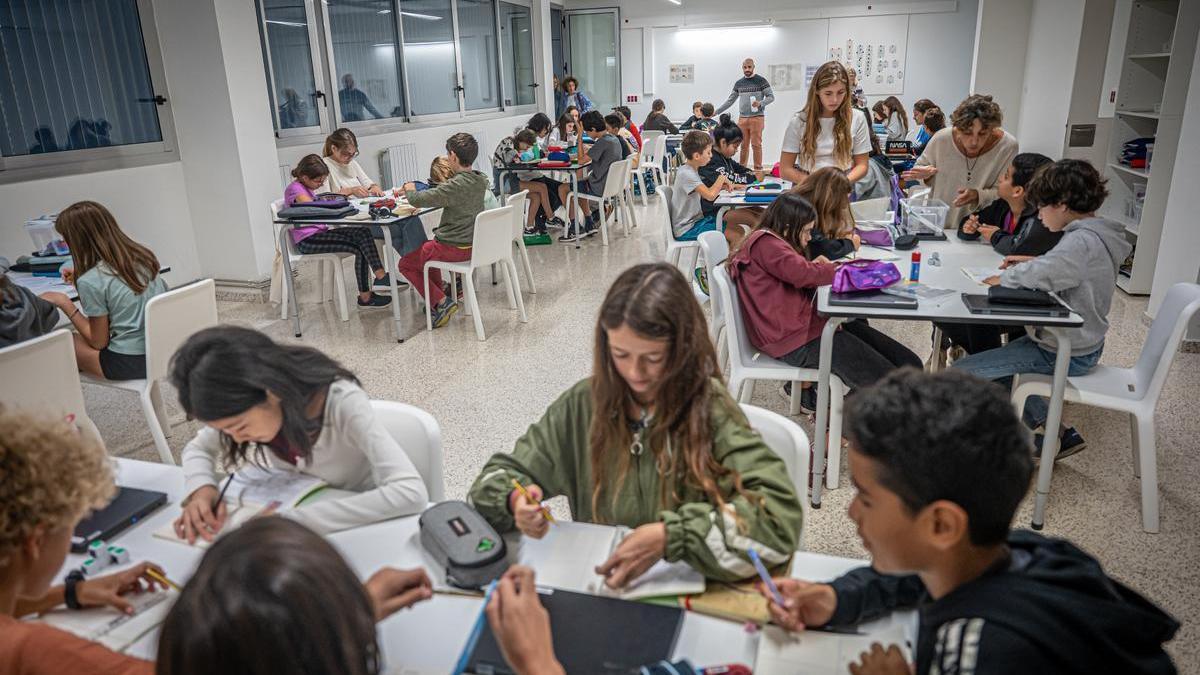 Aula de ESO de un instituto de Barcelona.