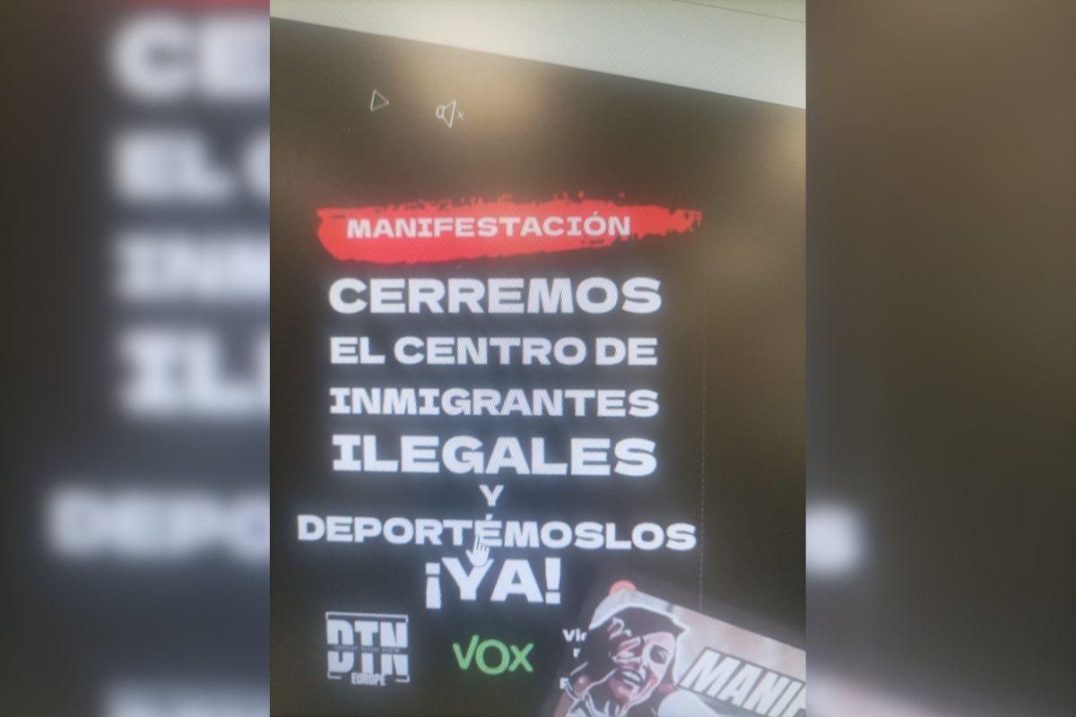 Cartel para la manifestación organizada el pasado 28 de marzo contra un centro de inmigrantes en Sant Gervasi (Barcelona)
