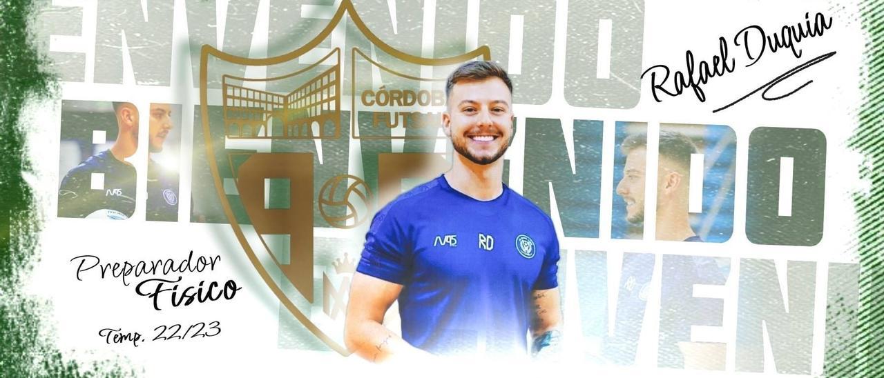 Rafael Duquía, el nuevo preparador físico del Córdoba Futsal