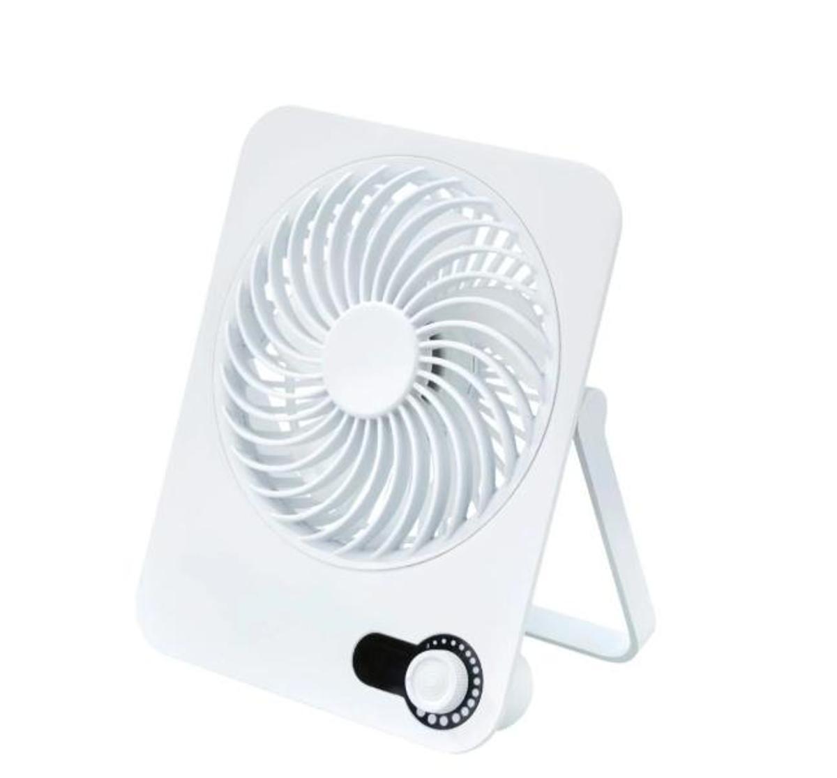Miniventilador de mesa.