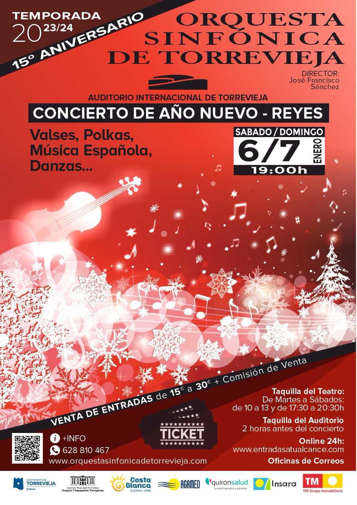 Cartel del concierto de Año Nuevo-Reyes
