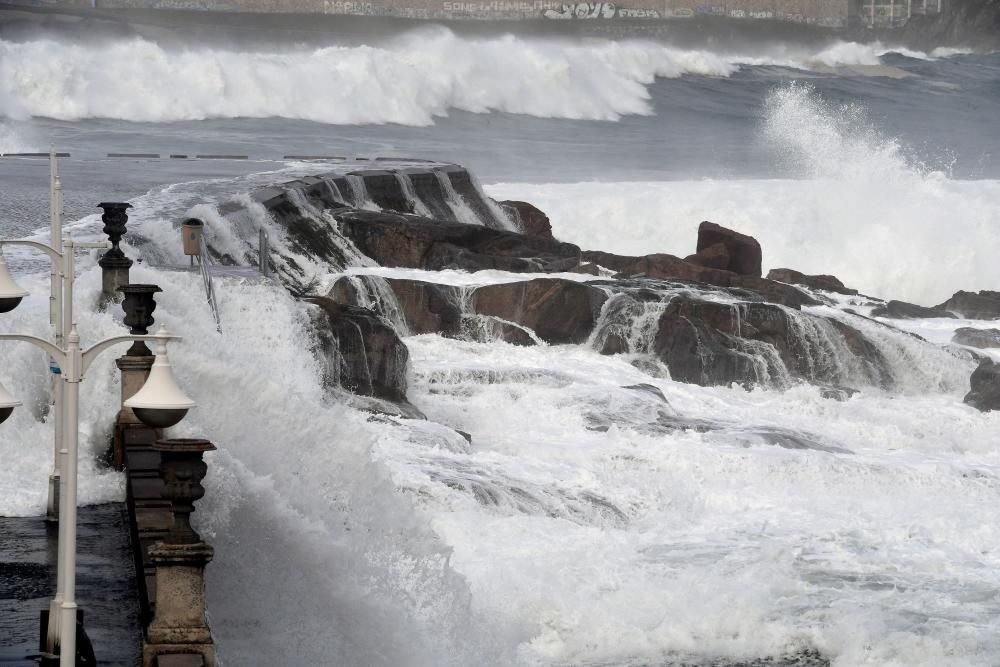 Temporal de viento en A Coruña