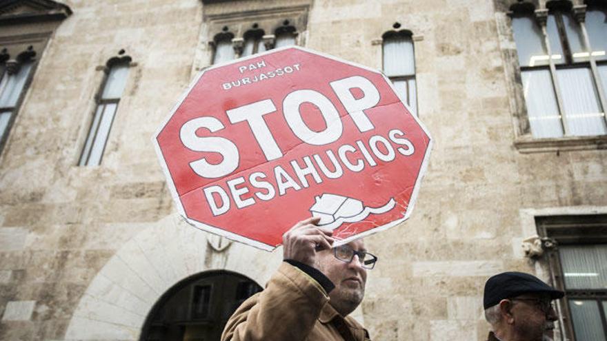 Una protesta contra los desahucios.