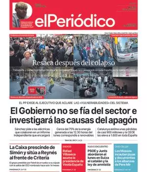 La portada de EL PERIÓDICO del 30 de abril de 2025