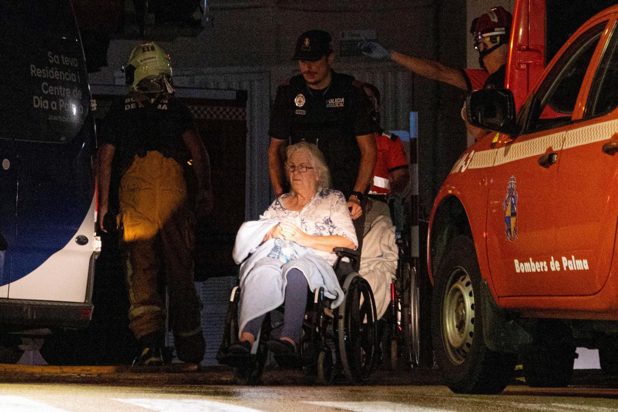 Gran incendio en la residencia de mayores Fontsana de Palma