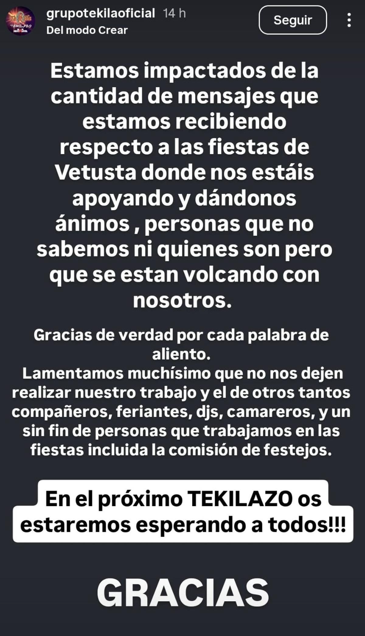 La publicación del Grupo Tekila.