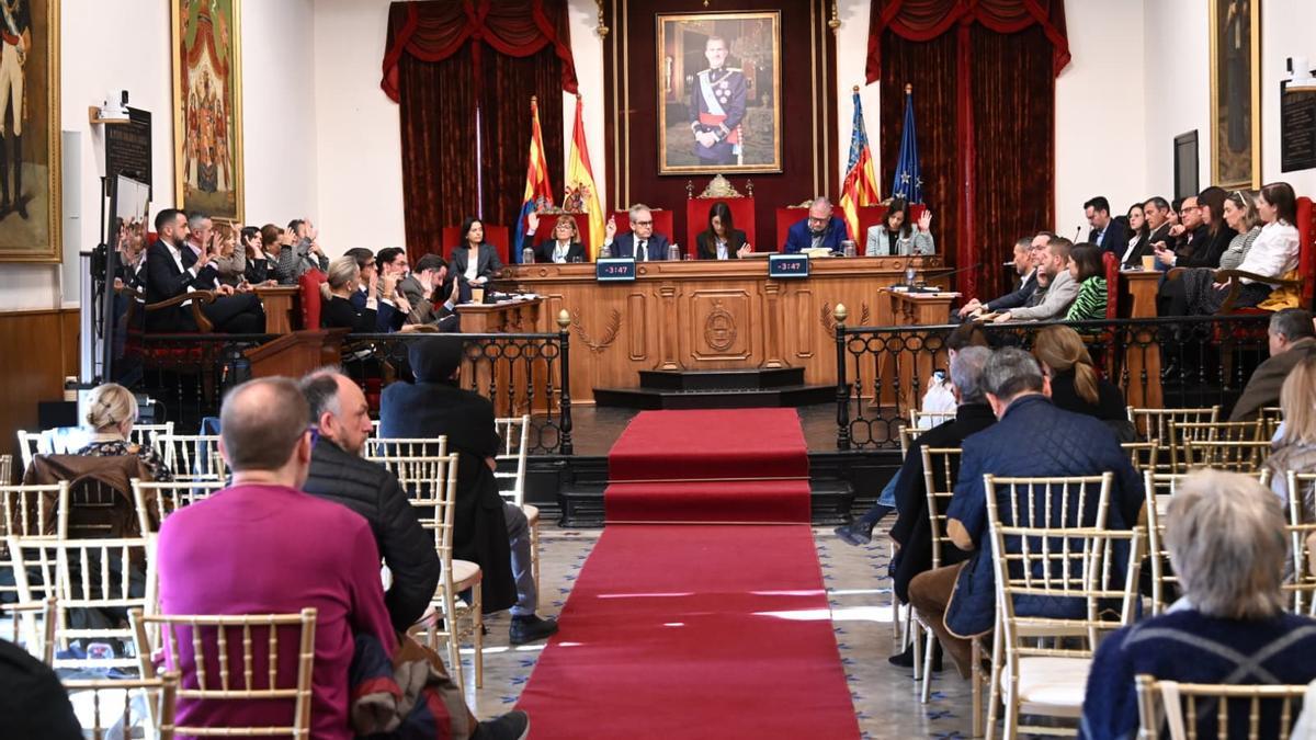 El pleno en el que se aprobaron los presupuestos en diciembre.