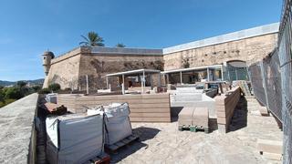 Paralizan por graves irregularidades las obras del beach club que el museo Es Baluard construye sobre la muralla