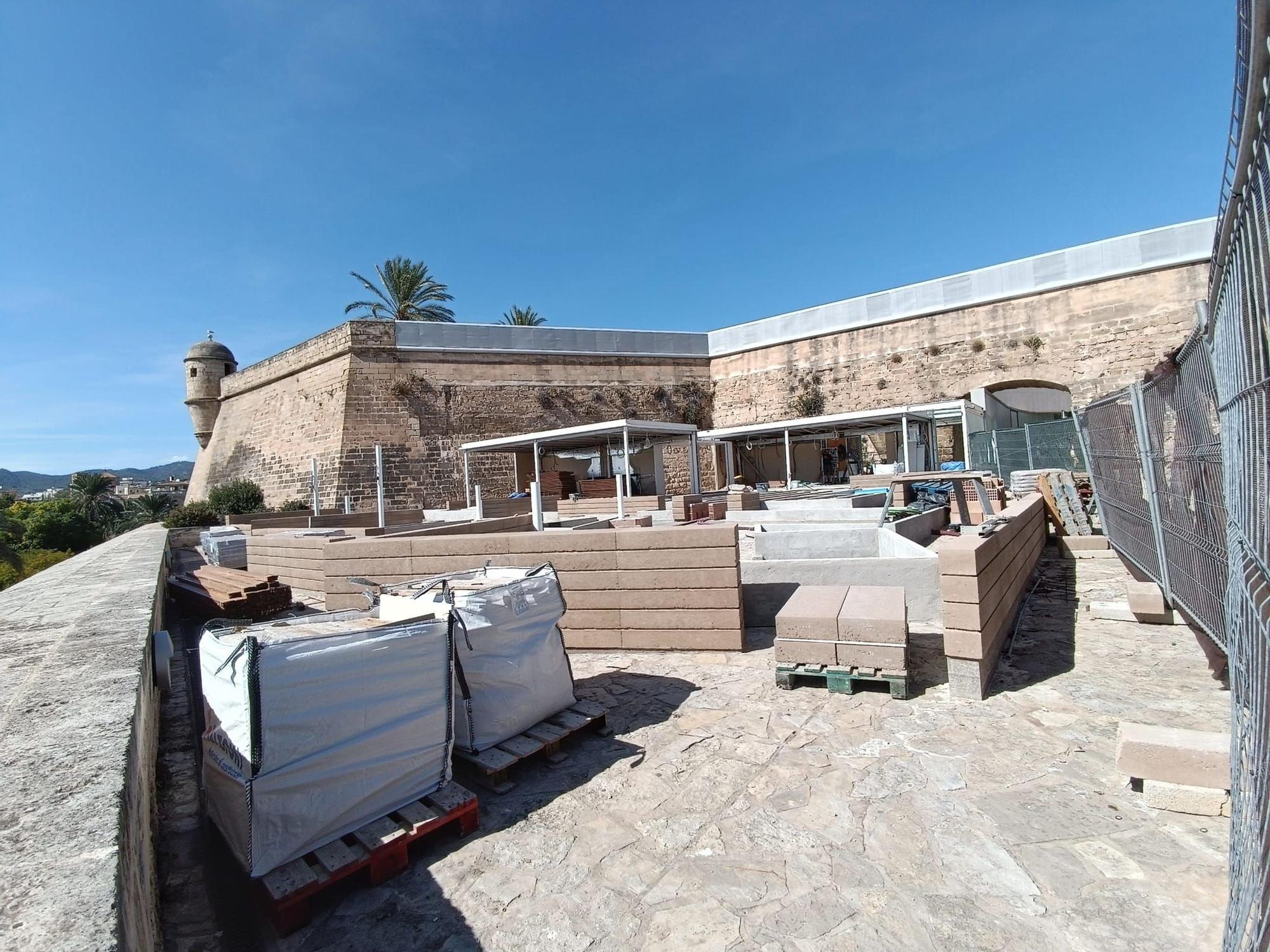 Las fotos de las obras del nuevo retaurante beach club del museo Es Baluard de Palma que el Consell ha paralizado