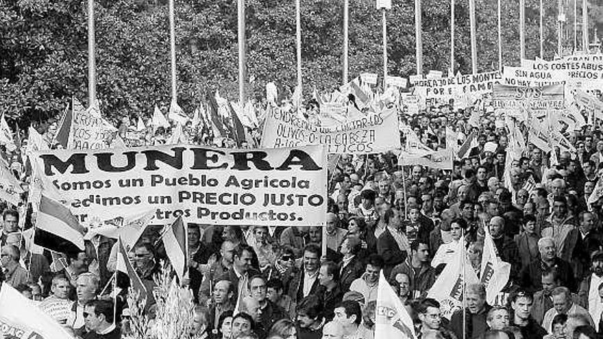 Asistentes a la manifestación agraria celebrada en Madrid el pasado 21 de noviembre.