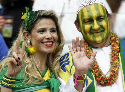 Las aficiones del Brasil - Alemania