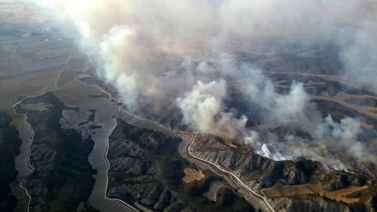 Incendio en la Sierra de Alcubierre