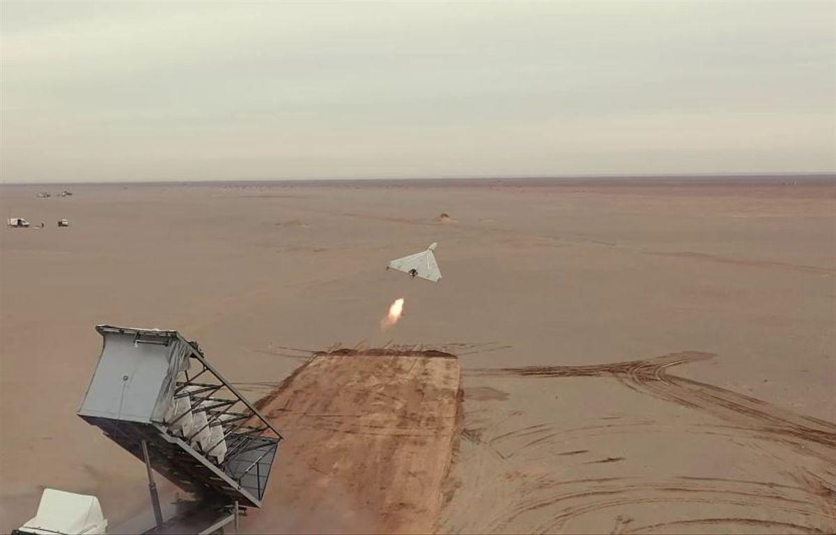 Dron iraní shahed 136 kamikaze.