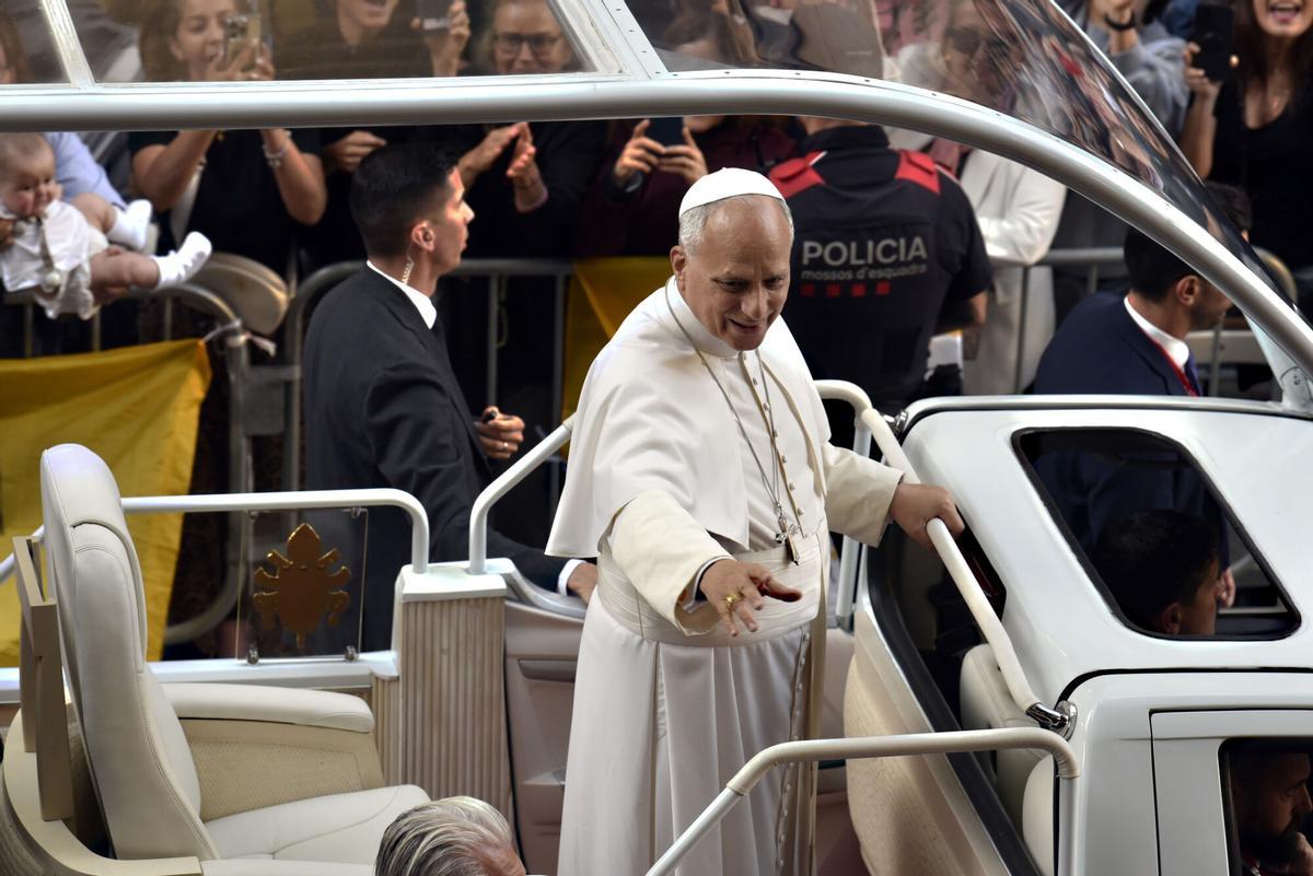 Les imatges de l'acte cloenda de la visita del Papa a la Sagrada Família
