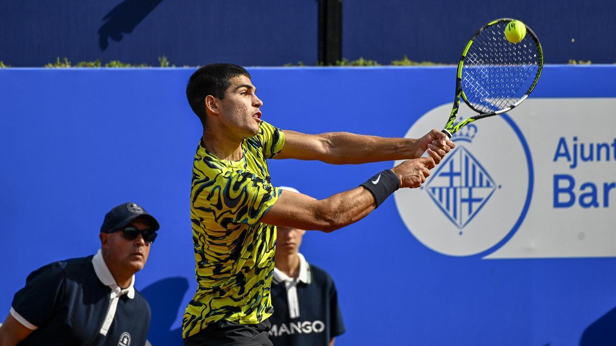 Carlitos Alcaraz en la final del Barcelona Open para repetir título