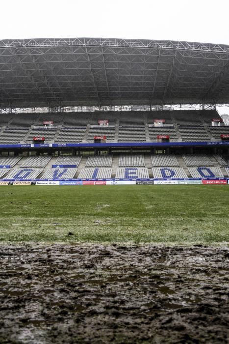 Estado del cesped del estadio Carlos Tartiere