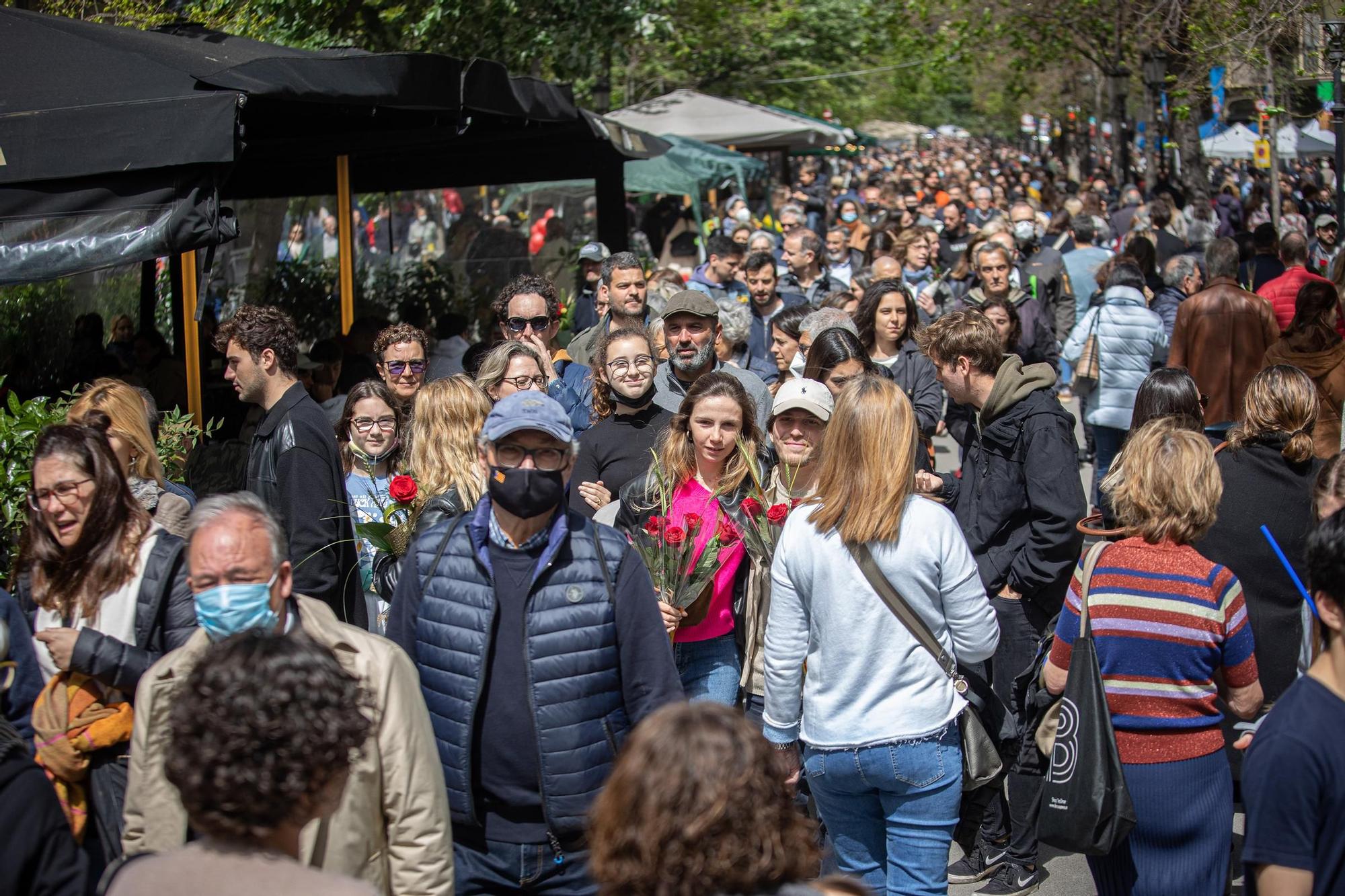 La Rambla de Cataluña, en Barcelona, el 23 de abril de 2022