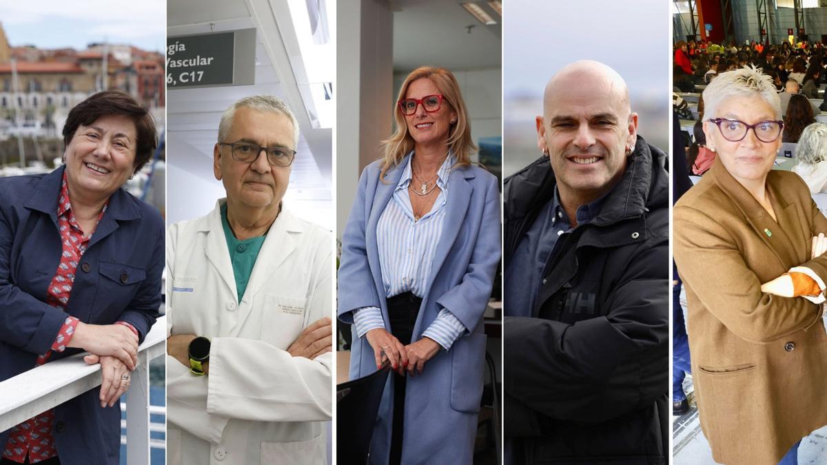 Por la izquierda, Carmen Moreno, Manuel Vallina-Vitorero, Lara Martínez, Monchu García y Concepción Saavedra.