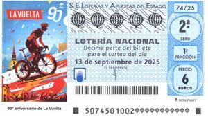 Boleto de la Lotería Nacional del 13 de septiembre de 2025
