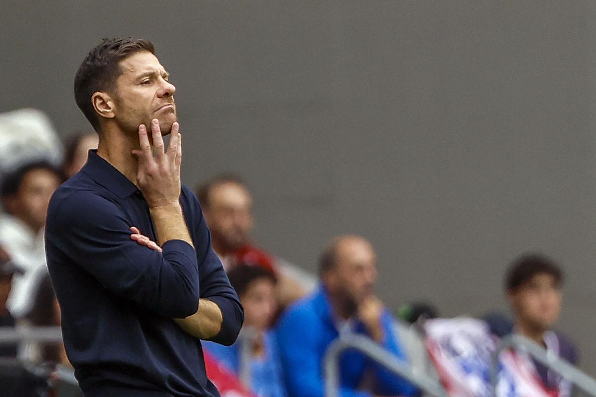 Xabi Alonso, entrenador del Real Madrid, durante el partido.