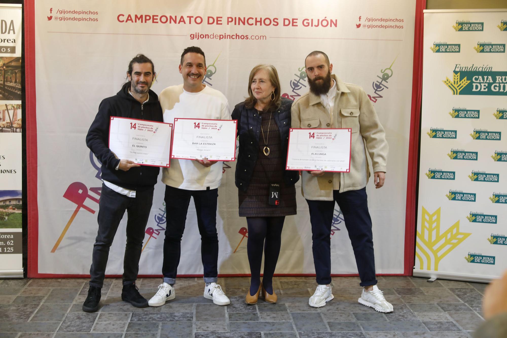 EN IMÁGENES: Entrega de los galardones del Campeonato de Pinchos de Gijón