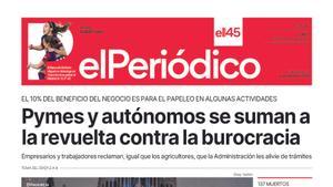 La portada de EL PERIÓDICO del 25 de marzo de 2024